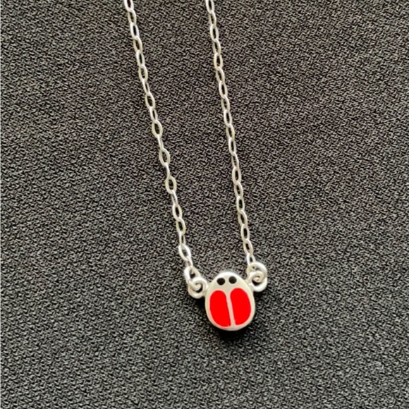🇮🇹 Silver Children’s Necklace With Red Ladybug - Picture 15 of 16